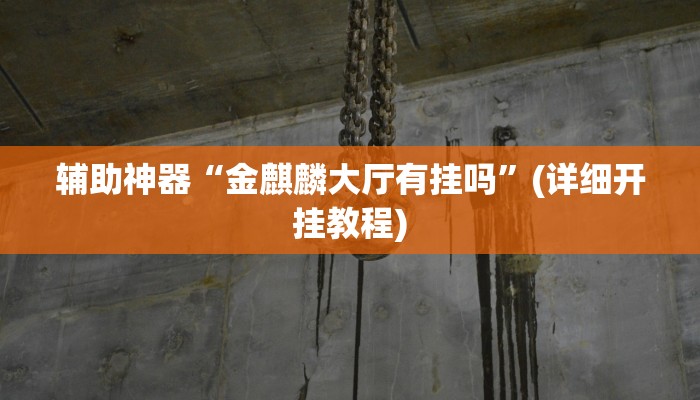 辅助神器“金麒麟大厅有挂吗”(详细开挂教程)