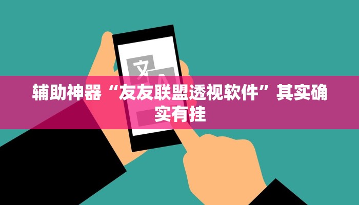 辅助神器“友友联盟透视软件”其实确实有挂