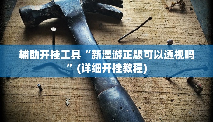 辅助开挂工具“新漫游正版可以透视吗”(详细开挂教程)
