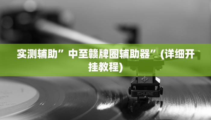 实测辅助”中至赣牌圈辅助器”(详细开挂教程)