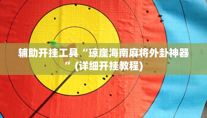 辅助开挂工具“琼崖海南麻将外卦神器”(详细开挂教程)