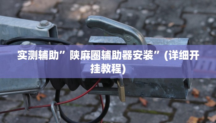 实测辅助”陕麻圈辅助器安装”(详细开挂教程)