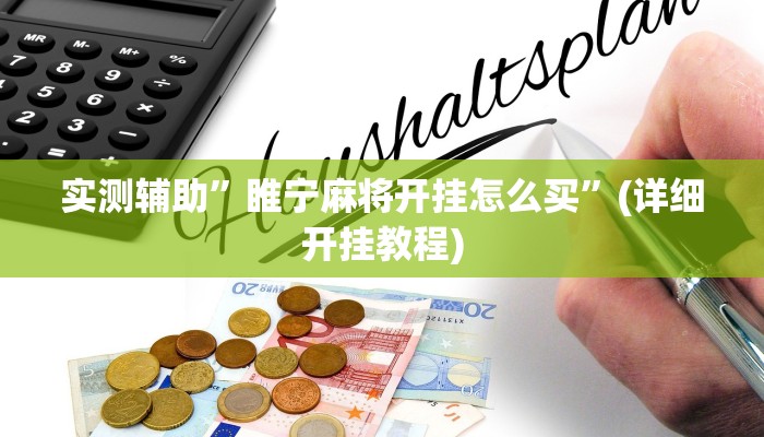 实测辅助”睢宁麻将开挂怎么买”(详细开挂教程)