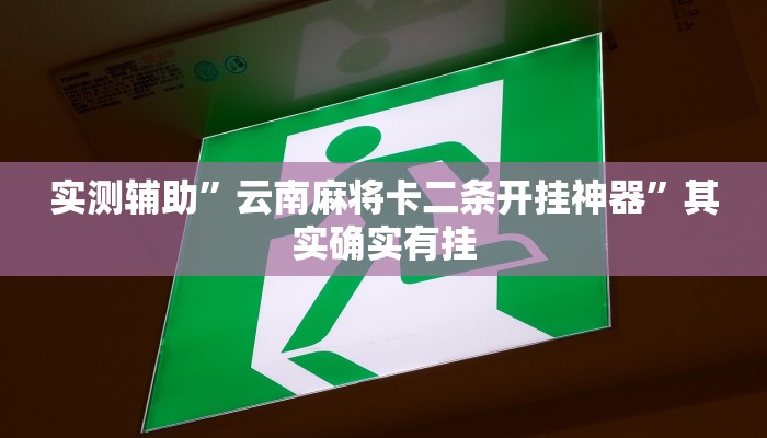 实测辅助”云南麻将卡二条开挂神器”其实确实有挂