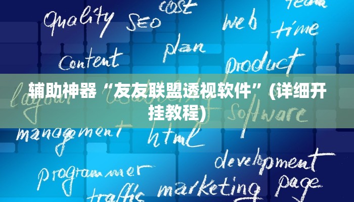 辅助神器“友友联盟透视软件”(详细开挂教程)