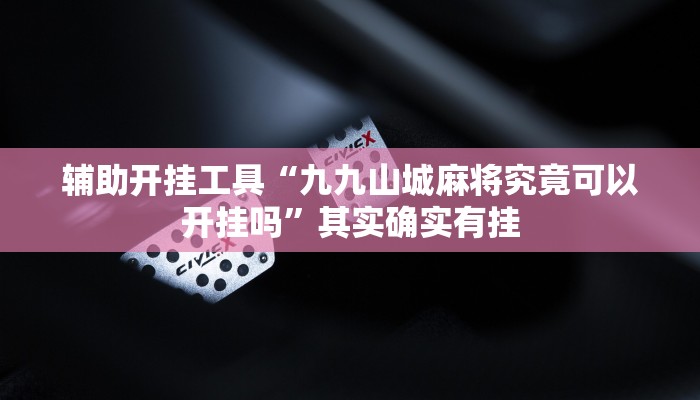 辅助开挂工具“九九山城麻将究竟可以开挂吗”其实确实有挂