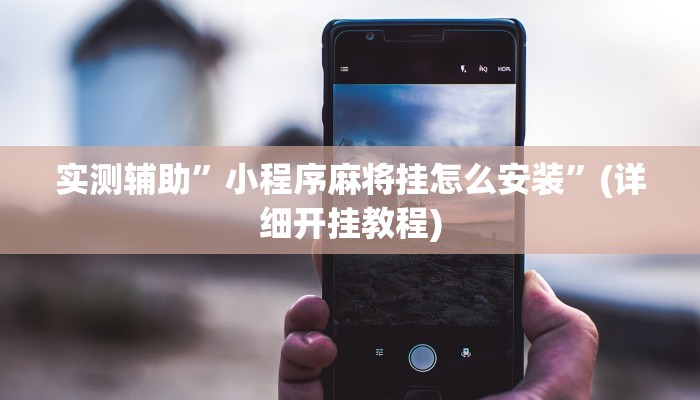 实测辅助”小程序麻将挂怎么安装”(详细开挂教程)