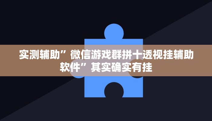 实测辅助”微信游戏群拼十透视挂辅助软件”其实确实有挂